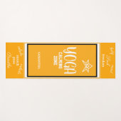 Orange White Yogamatte (Vorderseite (Horizontal))