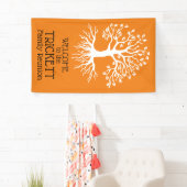 Orange Wiedersehen Family Tree Silhouette Banner (Insitu)