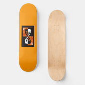 Orange Wilcard Skateboard Deck (Vorderseite)