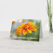 Orange Wild Blume Karte (Vorderseite)