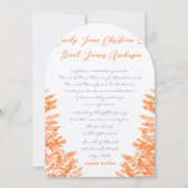 Orange Wild Blume und Bienen Einladungen für Hochz (Vorderseite)