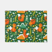 Orange Wild Herbst Winter Forest Fox Fußmatte (Vorderseite)