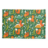 Orange Wild Herbst Winter Forest Fox Kissenbezug (Rückseite)