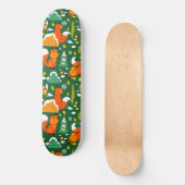 Orange Wild Herbst Winter Forest Fox Skateboard (Vorderseite)