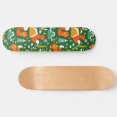 Orange Wild Herbst Winter Forest Fox Skateboard (Horizontal)