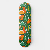 Orange Wild Herbst Winter Forest Fox Skateboard (Vorderseite)