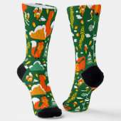 Orange Wild Herbst Winter Forest Fox Socken (Gewinkelt)