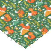 Orange Wild Herbst Winter Forest Fox Tischdecke (Schrägansicht)