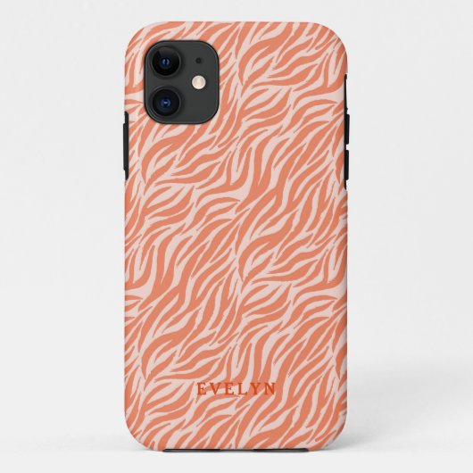 Orange Wild Tiger Streifen Case-Mate iPhone Hülle (Rückseite)