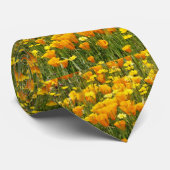 Orange Wildblumefeld im Bärn-Tal, Kalifornien Krawatte (Gerollt)