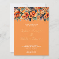 Orange Wildblumen Arrangement Orange Wedding