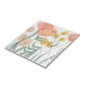 Orange Wildblumen Fliese (Seite)