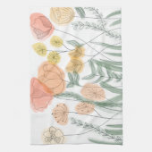 Orange Wildblumen Geschirrtuch (Vertikal)