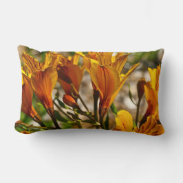 ORANGE WILDE FRÜHLINGS-BLUMEN LENDENKISSEN