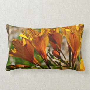 ORANGE WILDE FRÜHLINGS-BLUMEN LENDENKISSEN