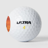 Orange Winter FL Sonnenuntergang Golfball (Logo)