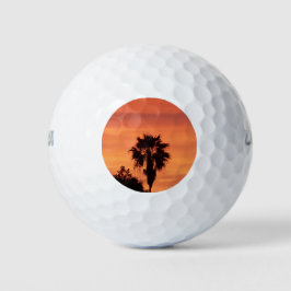Orange Winter FL Sonnenuntergang Golfball