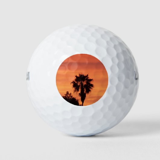 Orange Winter FL Sonnenuntergang Golfball (Vorderseite)
