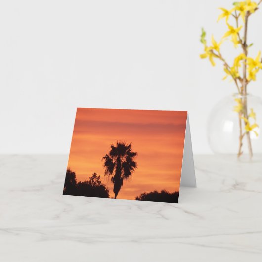 Orange Winter Florida Sonnenuntergang auf einer le Karte (Gelbe Blume)