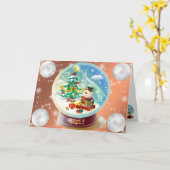 Orange Winter Karte (Gelbe Blume)