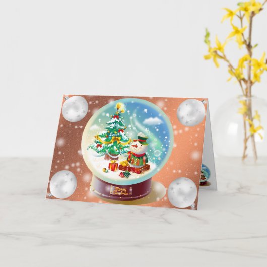 Orange Winter Karte (Gelbe Blume)