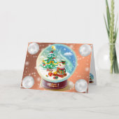 Orange Winter Karte (Vorderseite)