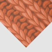 Orange Winter Knitting Wooly Muster Seidenpapier (Detail)