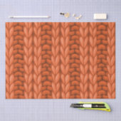 Orange Winter Knitting Wooly Muster Seidenpapier (Handwerk)