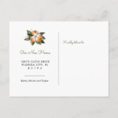 Orange wir bewegen Ankündigung Postkarte verschobe (Rückseite)