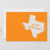 Orange wir haben uns bewegt - gepunktete Texas bew Ankündigung (Rückseite)