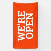 Orange wir sind Open Template Business Banner Zeic (Vertikal)