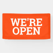 Orange wir sind Open Template Business Banner Zeic (Horizontal)