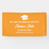 Orange Wir sind so stolz auf Sie Abschluss Banner (Horizontal)