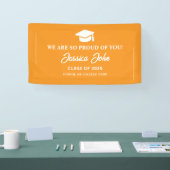 Orange Wir sind so stolz auf Sie Abschluss Banner (Messe)
