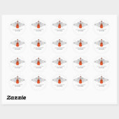 Orange Wirbel Gitarre Wedding Stickers (Blatt)