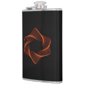 Orange Wire Frame Torus Object Flachmann (Links)