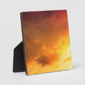 Orange Wolken Fotoplatte (Vorderseite)
