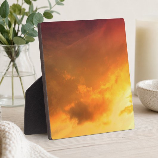 Orange Wolken Fotoplatte