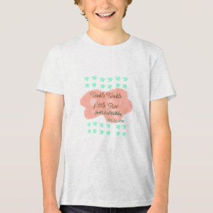 Orange Wolken funkeln funkeln kleine Sterne grün Tri-Blend Shirt