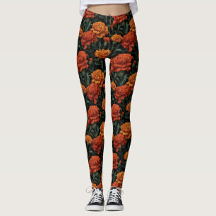Orange Workout-Kleidung Narzisse Akzent Geschenke  Leggings