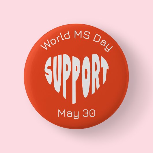 Orange World MS Tag Button