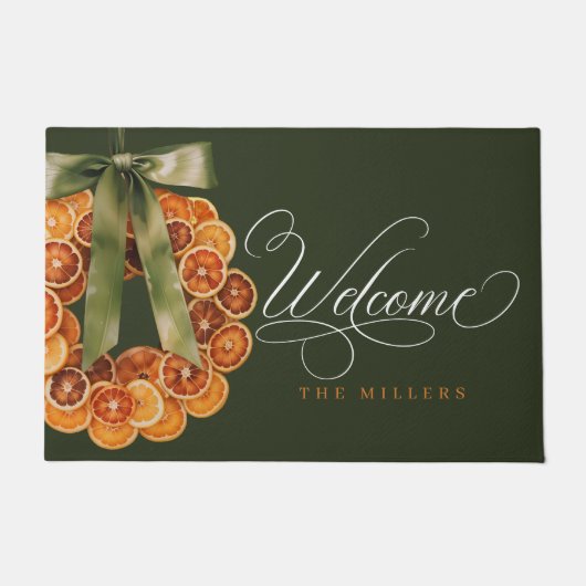 Orange Wreath Fußmatte (Vorderseite)