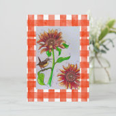 Orange Wren Einladung (Stehend Vorderseite)