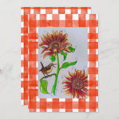 Orange Wren Einladung (Vorne/Hinten)