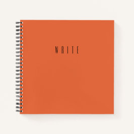 Orange Write Typografy Text Notizblock