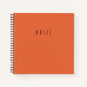 Orange Write Typografy Text Notizblock