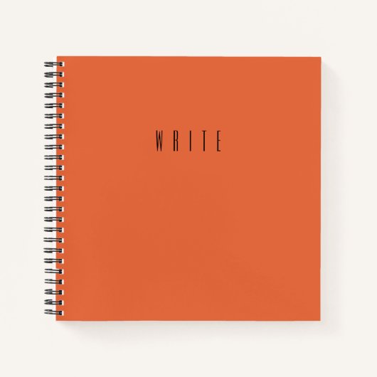 Orange Write Typografy Text Notizblock (Vorderseite)