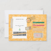Orange Xmas Muster Weihnachts Ticket Geschenkgutsc (Vorderseite)