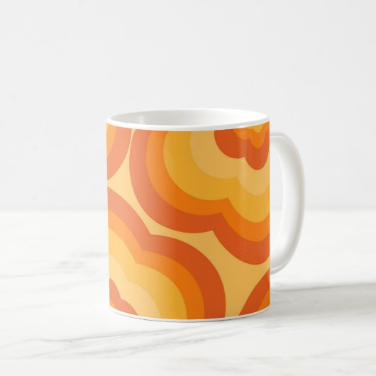 Orange Y2K Wildblume Bold Retro Spring Kitchen Kaffeetasse (VorderseiteRechts)