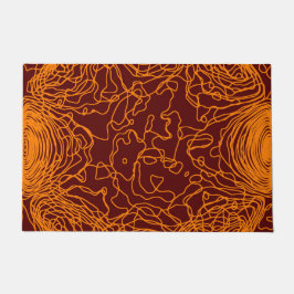 Orange Yarn Door Mat Fußmatte